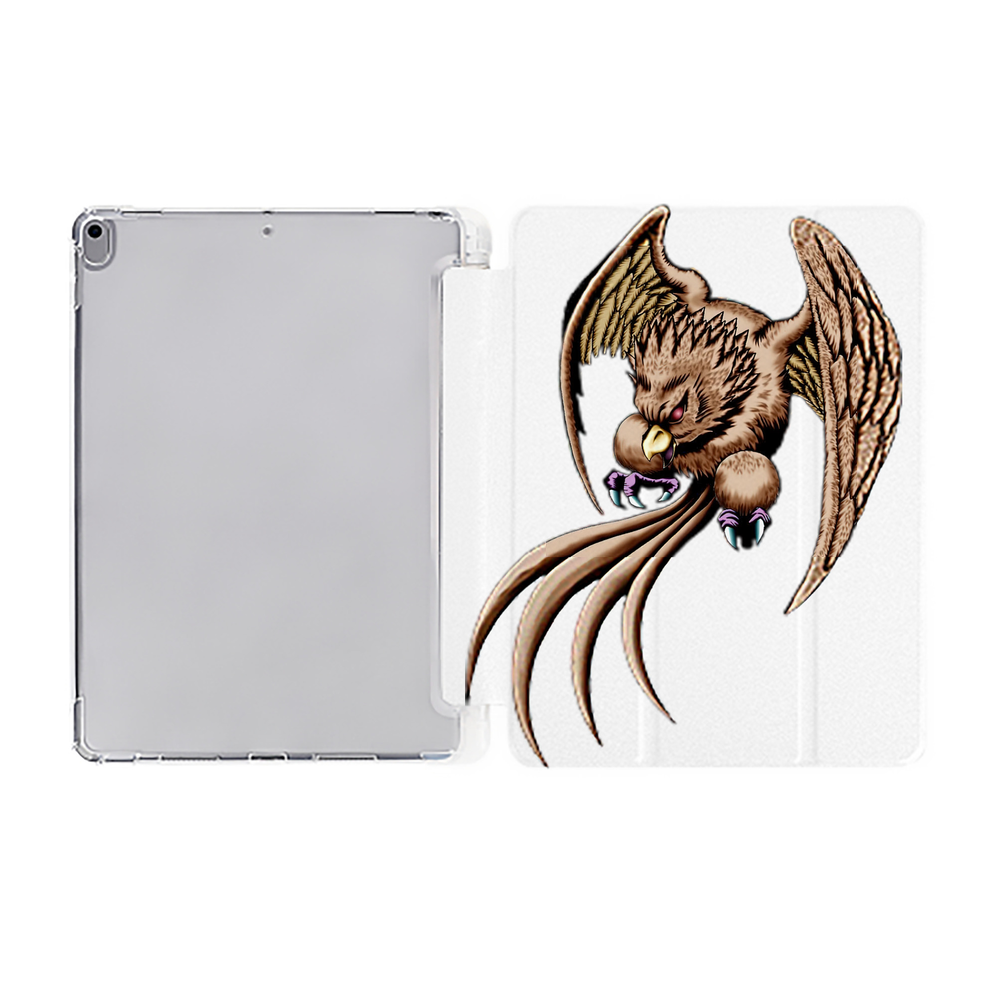 （画像用） 遊☆戯☆王 Yu-Gi-Oh! IPad ケース ペン収納付き 三つ折りスタンド PUレザー×シリコン 対応機種9.5/10.5/10.9インチ
